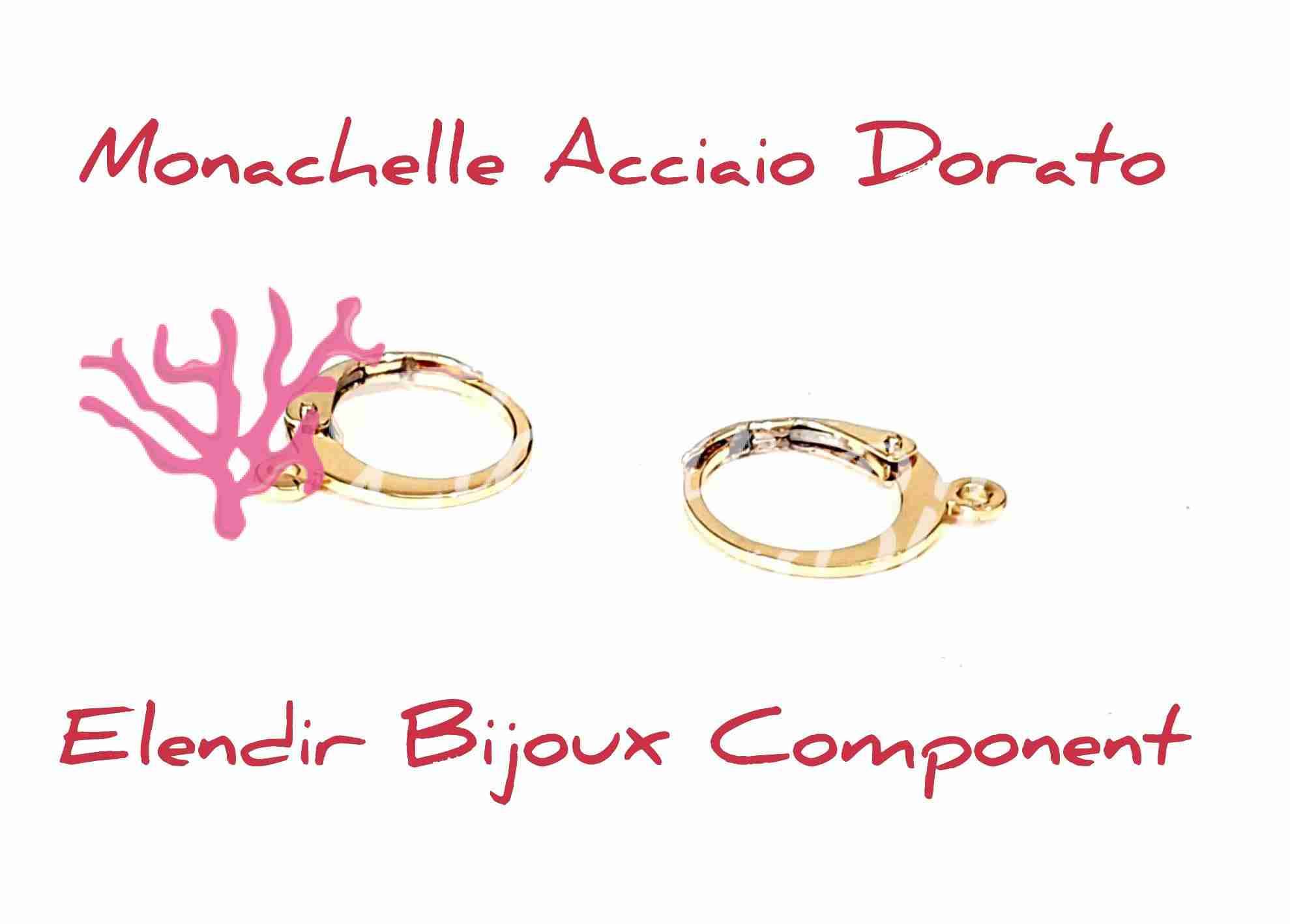 monachelle acciaio oro cerchietto