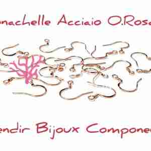 monachelle acciaio piatte oro rosa