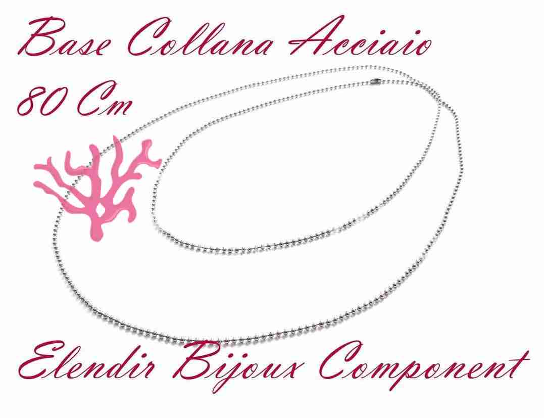 base collana in acciaio 80 cm