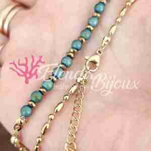 Base Collana #15 Acciaio ed Ematite Verde Galvanizzata Metal