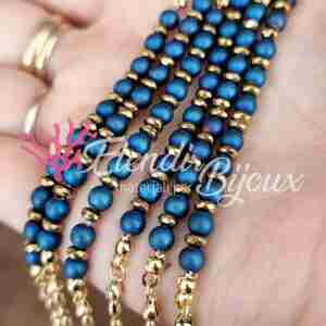 Base Collana #16 Acciaio ed Ematite Blu Galvanizzata Metal