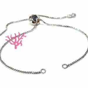 Base Bracciale #15 Rolo Cubo con Zirconi