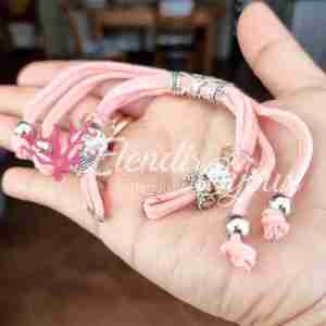 Base Bracciale #01 Alcantara Rosa