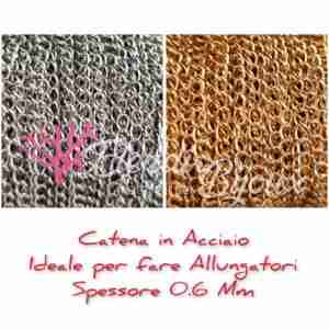 Catena #27 Acciaio Ovale Piatta 4x3 mm