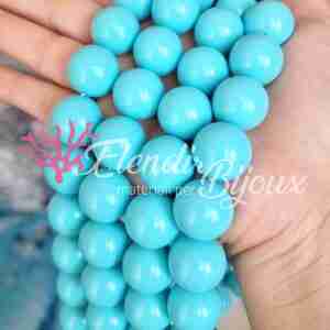 Pietra 18 mm #14 Liscia Turchese Azzurro Lucido