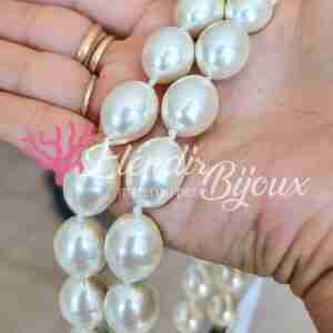 Collana Perle di Maiorca Ovale