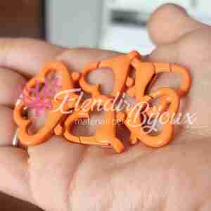Chiusura #82 Moschettone Cuore 22x25 mm Zama Arancione