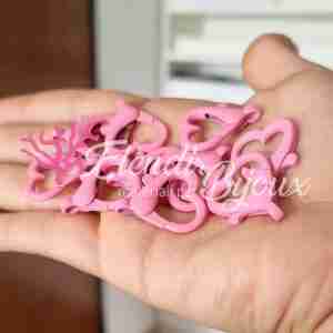 Chiusura #78 Moschettone Cuore 22x25 mm Zama Rosa