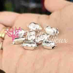 Chiusura #46 a Cassetta Nocciolina Arachide Argento 14x8 mm