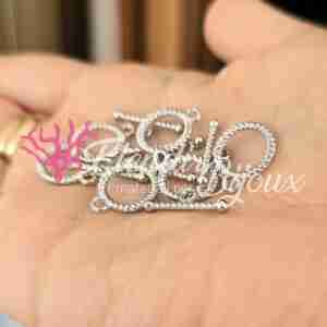 Chiusura #47 T Bar Tondo Spirale Argento 14 mm