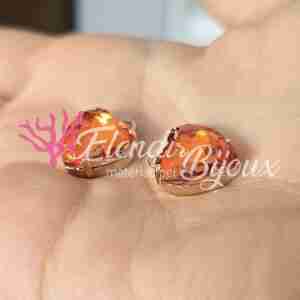 Ciondolo #92 Cuore Cristallo 17x14 mm Arancione