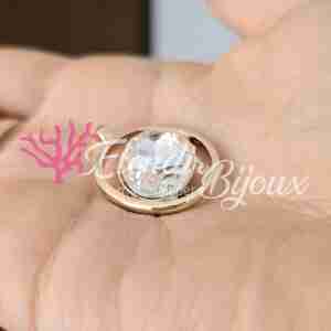 Ciondolo #24 Ovale Cristallo 21.5x30.5 mm Crystal Bianco