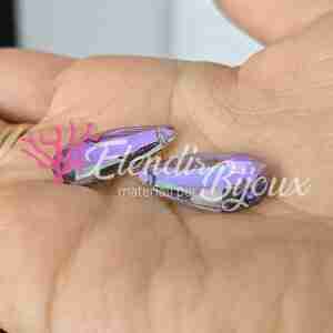Ciondolo #18 Goccia Cristallo 24x12 mm Lilla Lilac Shadow