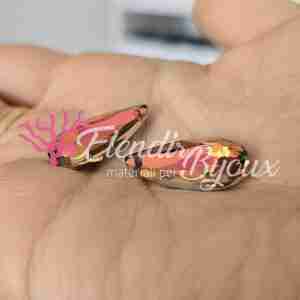 Ciondolo #16 Goccia Cristallo 24x12 Fucsia Crystal Astral Pink