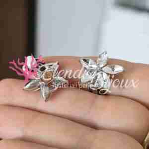 Clips per Orecchini #03 Cristallo Fiore Crystal