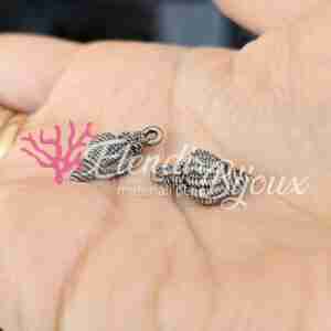 Ciondolo #137 Conchiglia Bronzo Anticato 9x16 mm