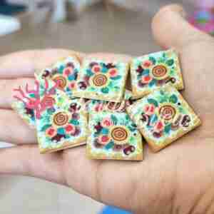 Ciondolo #450 Mattonella Castagne Cabochon 23.5 mm