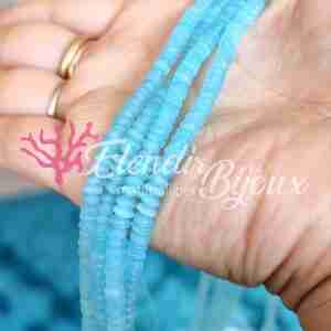 Occhio di Gatto #03 Azzurro Rondelle Lisce 4x2 mm