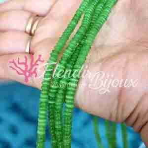 Occhio di Gatto #06 Verde Rondelle Lisce 4x2 mm
