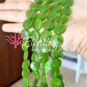 Giada Peridoto 14 mm #26 Tondo Coin Sfaccettato