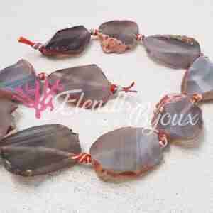 Agata Botswana Irregolare #29 Grezza Grande Grigio/Marrone