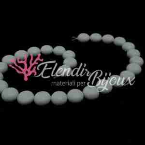 Agata Tonda Bianca #31 Coin Pastiglia 14 mm sp 7.5 mm