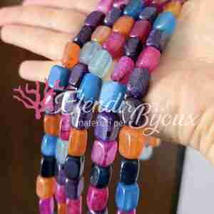 Agata Multicolor Cubi #48 Venata 3D 8x13 mm