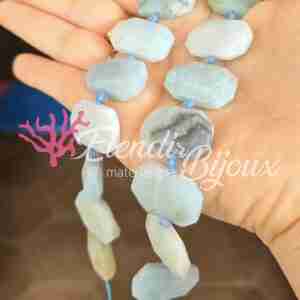 Amazzonite Rettangolare Azzurra #71 Floreale Sfaccettata 16x22 mm