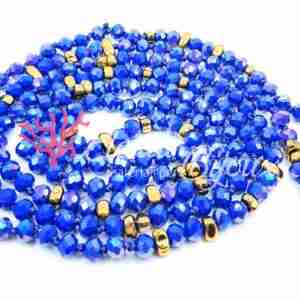Cristalli 6x4 Blu #101 XL da 120 cm Sfumati Rondelle Collana