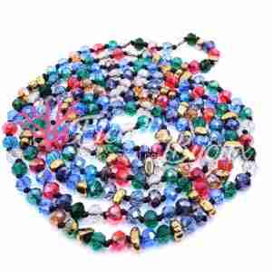 Cristalli 6x4 Multicolor #107 XL da 120 cm Sfumato Rondelle Collana