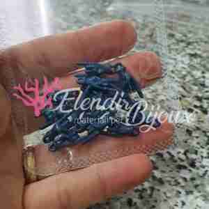 Ciondolo Corna Mano Blu in Zama Scaramantica 7x18 mm #563