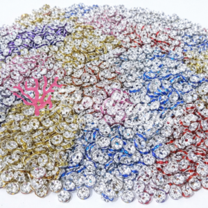 Distanziatori Rondelle Strass 6 mm #206 Corone e Collane Bambole