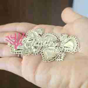 Ciondolo Cuore Sacro #693 28x20 mm Connettore Oro Ottone