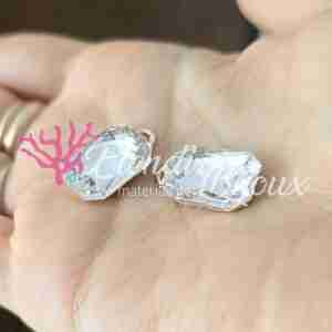 Ciondolo Cristallo Crystal 21x14 mm #834 Rettangolo Sfaccettato