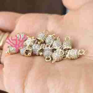 Ciondolo Campanella Oro Zirconi #845 Ottone 12 mm